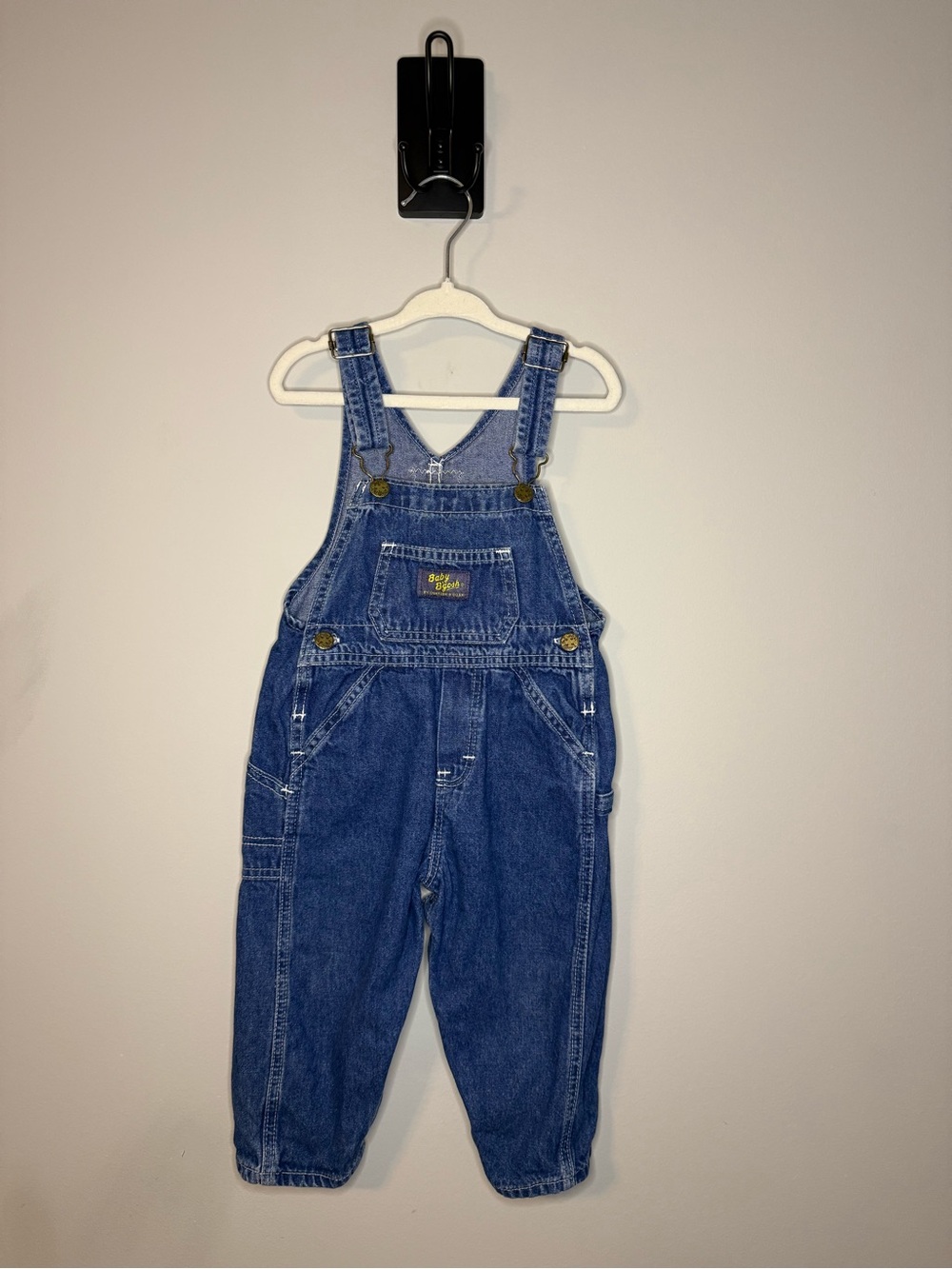 Vintage OshKosh B'Gosh Blue Denim Kids Overalls Size 24M/2T Baby B’Gosh